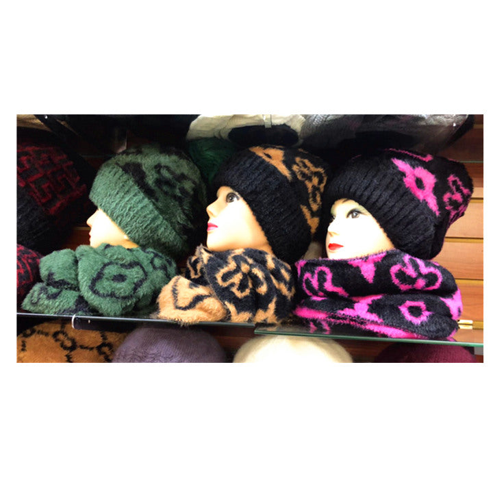 Flower Hat & Scarf Set