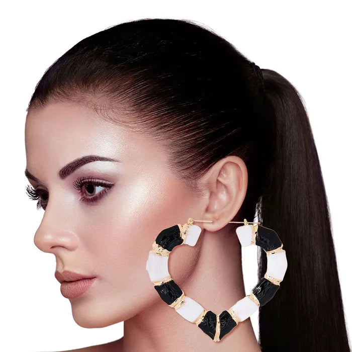 Bamboo Heart Earrings