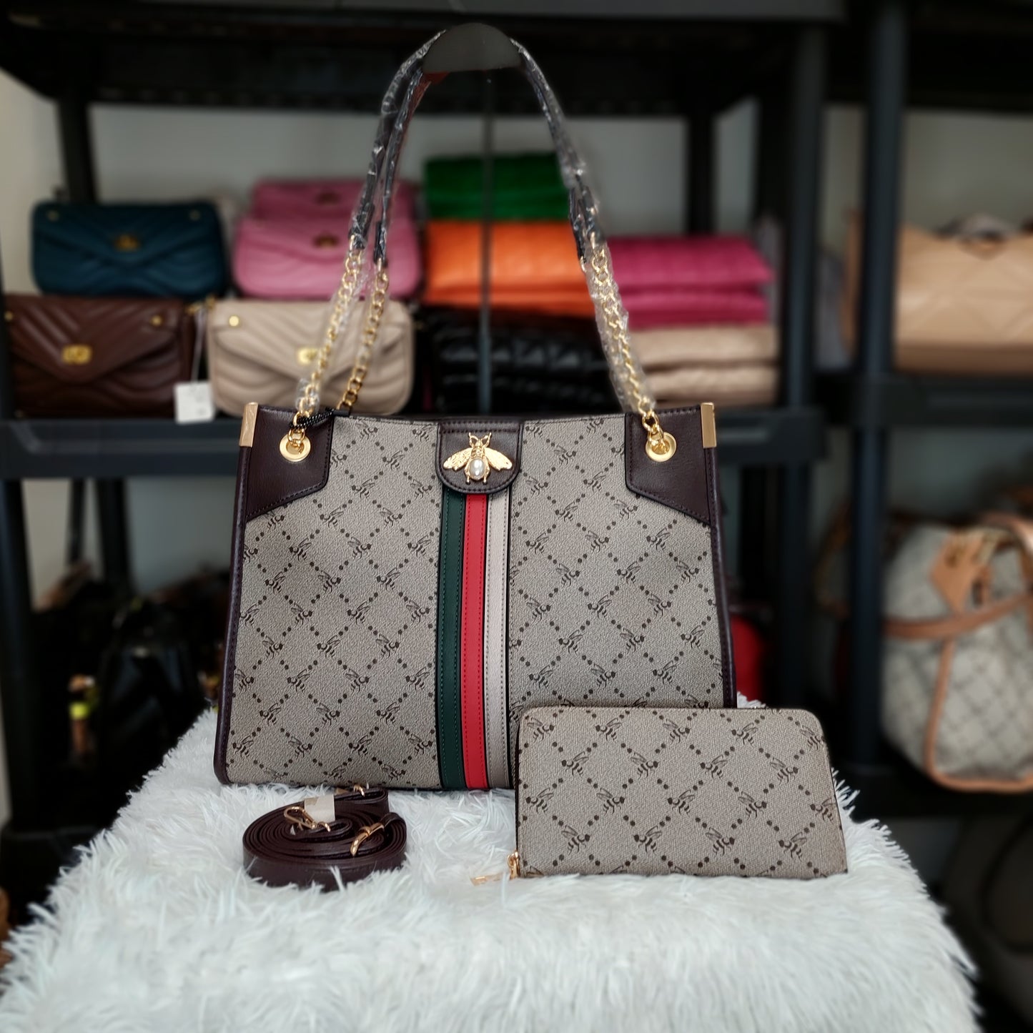 Bee Chain Tote 2pc Set